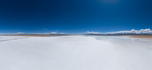 Salinas Grandes (salt flats with water pools) in Jujuy, Argentina
