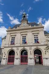 Mairie du XXe arrondissement à Paris - obrazy, fototapety, plakaty