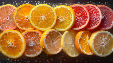 olorful citrus fruit slices