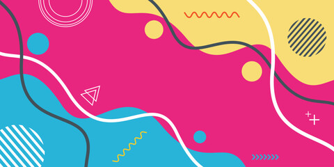 Abstract flat colorful geometric modern background