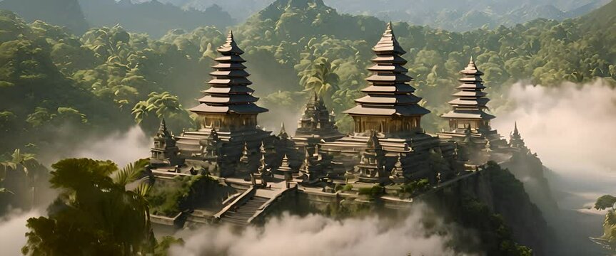 view of the temple in Bali