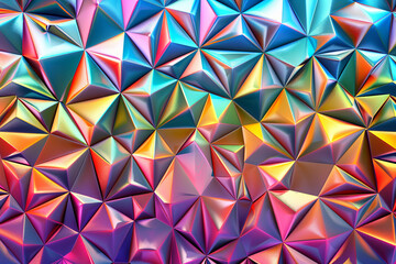 Glossy metallic geometric triangle patterns for background