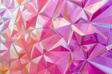 Fototapeta premium Glossy metallic geometric triangle patterns for background