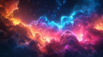 Craft a visually stunning scene of a futuristic night sky