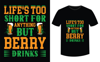 Beer t-shirt Design, vector lettering Illustration for prints on t-shirts