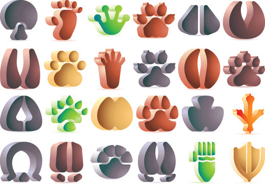 17. Footprint Animals Adobe Illustrator Artwork