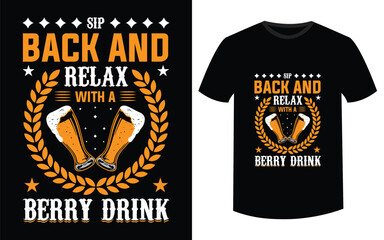 Beer t-shirt Design, vector lettering Illustration for prints on t-shirts