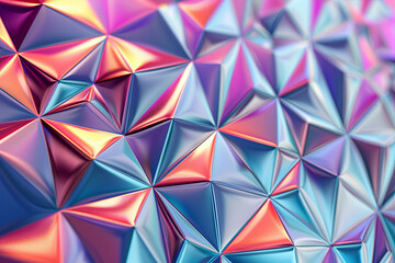 Glossy metallic geometric triangle patterns for background