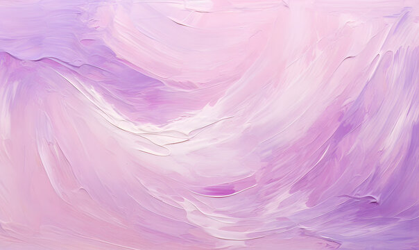 Closeup of abstract rough colorful Violet Baby pink beige colors art painting texture background wallpaper, Generative AI