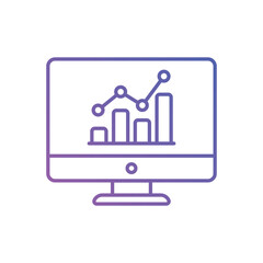 Gradient Color Analytics vector icon