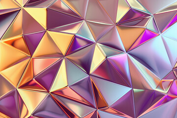 Glossy metallic geometric triangle patterns for background