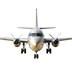 Fototapeta premium flying airplane set of realistic images on transparent background