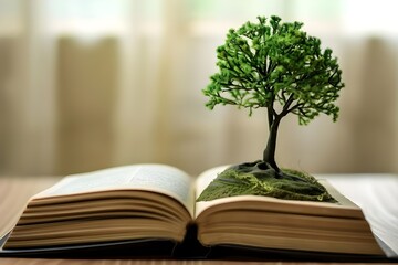 tree and book