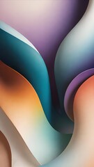 Ethereal Swirls of Graceful Colors in Fluid Abstract Motion