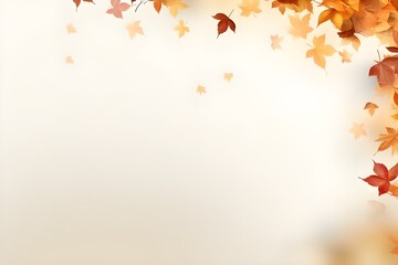 autumn background with leaves - obrazy, fototapety, plakaty