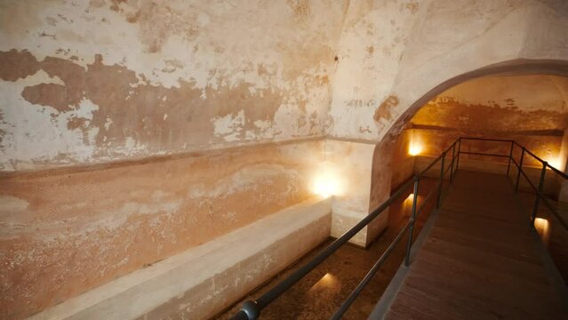 The Cistern of the Alcazar of Jerez de la Frontera in Andalucia, Spain, a fortified palace complex, blending Islamic and Christian architecture