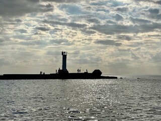 view of the lighthouse on the coast