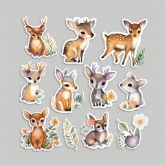 set of animals Stickers