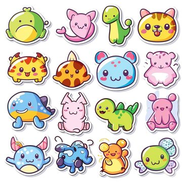 animal icons Stickers set