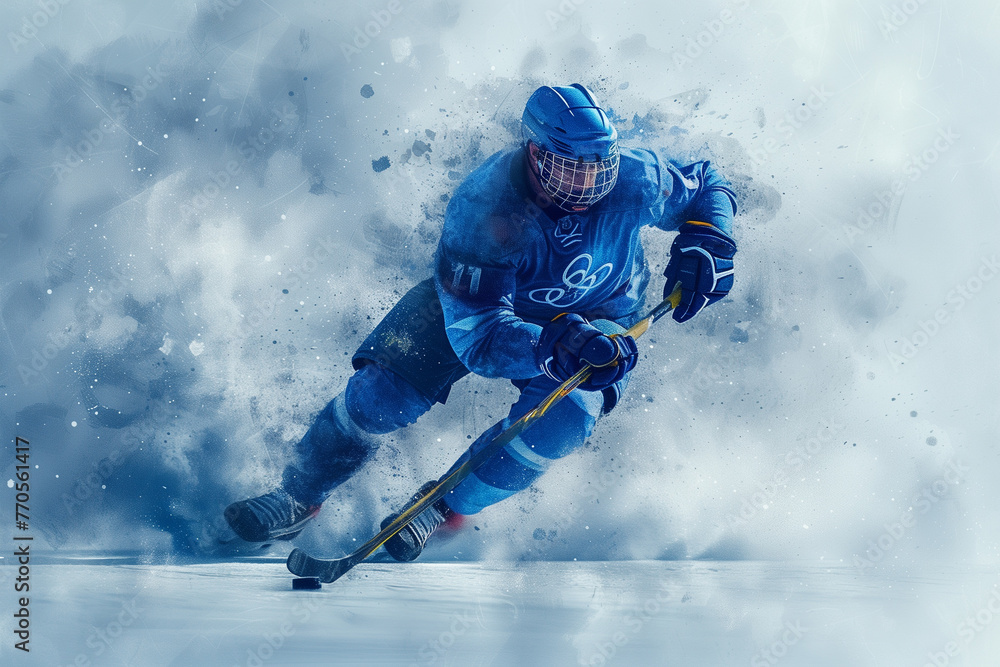 Canvas Prints skier on the snow