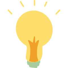Obraz premium Doodle Vector Art EPS file 3000*3000 300dpi. A glass bulb containing a filament or LED element that produces light when an electric current passes through it. 