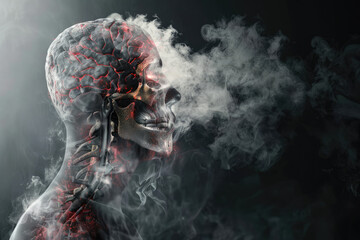 A Visual Narrative of Smoking and Lung Disease - obrazy, fototapety, plakaty