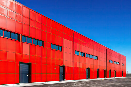logistic building of the future made from prepainted steel sandwich panels
