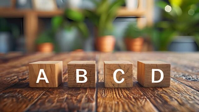 ABCD木製アルファベットブロック,Generative AI 