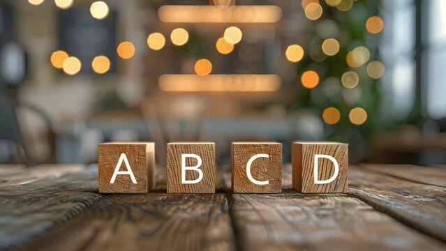 ABCD木製アルファベットブロック,Generative AI 