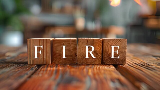 FIRE木製アルファベットブロック,Generative AI 