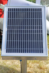 Self Standing Photovoltaic Solar Panel Power Energy Cell in Garden