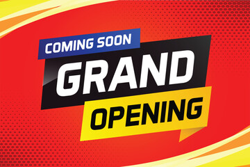 coming soon grand opening word concept vector illustration and 3d, web, mobile app, poster, banner, flyer, background, gift card, coupon, label, wallpaper

