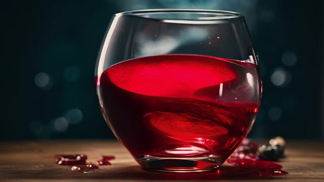 流動する赤ワイン,Generative AI 