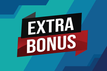 extra bonus word concept vector illustration with lines 3d style for social media landing page, template, ui, web, mobile app, poster, banner, flyer, background, gift card, coupon, label, wallpaper

