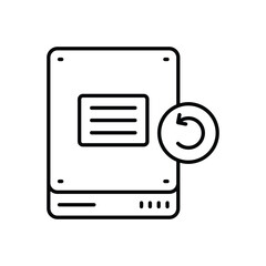 Thin Line Backup vector icon
