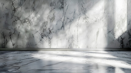 Studio background,Marble texture surface wall with sunlight on glossy floor,Backdrop Grey nature granite room display with ceramic counter,Backdrop Banner for Cosmetic,Spa Product present,Promotion