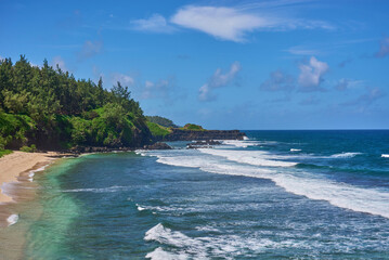 Le Gris Gris cliffs and beach on the south coast of Mauritius