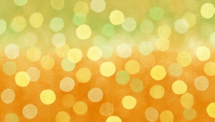 オレンジベースの優しい風合いの水玉模様（水彩風）