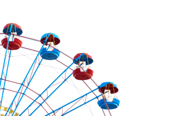 Ferris wheel in PNG isolated on transparent background