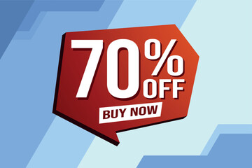 70% seventy percent off buy now poster banner graphic design icon logo sign symbol social media website coupon

