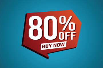80% eighty percent off buy now poster banner graphic design icon logo sign symbol social media website coupon

