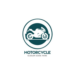 Motorcycle Logo Design Depicting Speed and Freedom in a Circular Emblem