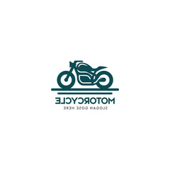 Bold Motorcycle Logo Design Featuring Bike Icon and Stylized Text