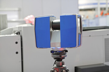 Portable 3d Laser Scanneing Tools at Tripod - obrazy, fototapety, plakaty