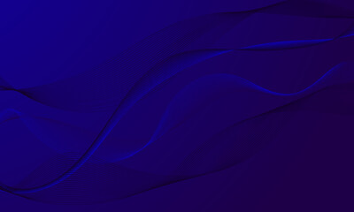blue smooth lines wave curves with gradient abstract background