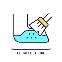 Duct cleaning service RGB color icon. Pipeline maintenance. Plumbing commercial service. HVAC troubleshooting. Isolated vector illustration. Simple filled line drawing. Editable stroke