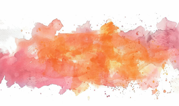 abstract watercolor orange background splashes 
