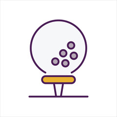 Golf  icon editable stock vector