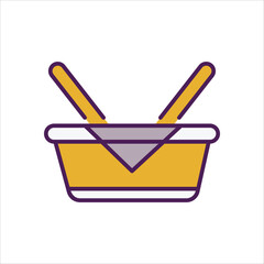 Picnic Basket icon editable stock vector