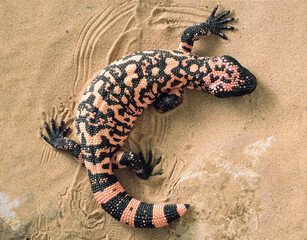 lizard on the sand